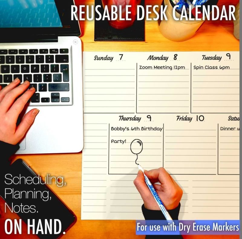 Ergon Office Weekly Reusable Calendar 3